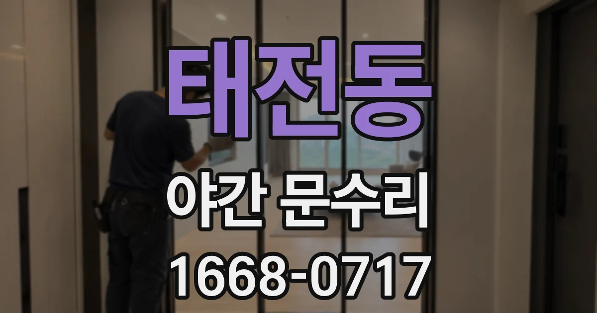태전동 야간 문수리