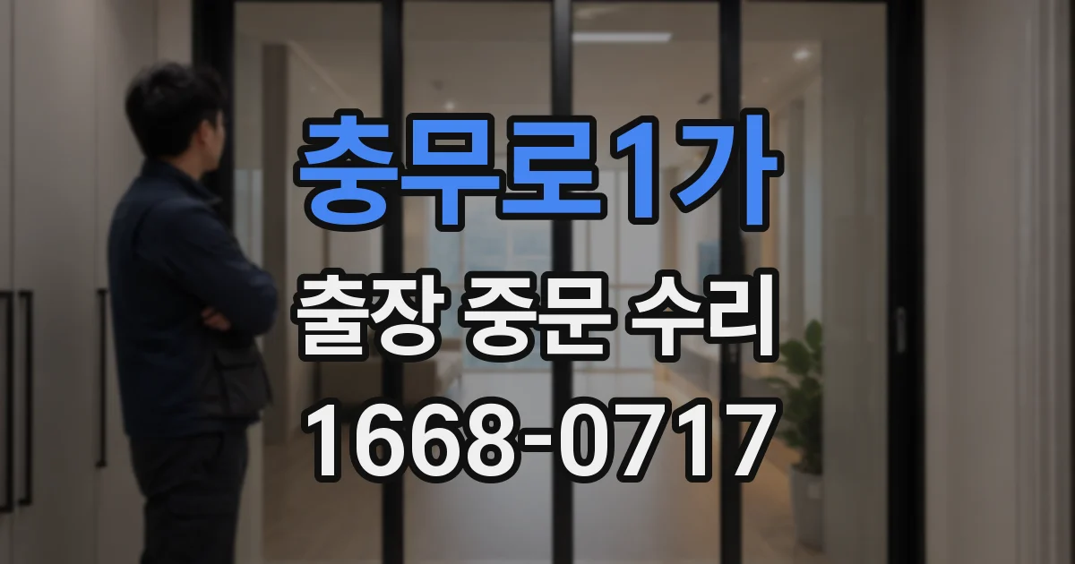 충무로1가 출장 중문 수리