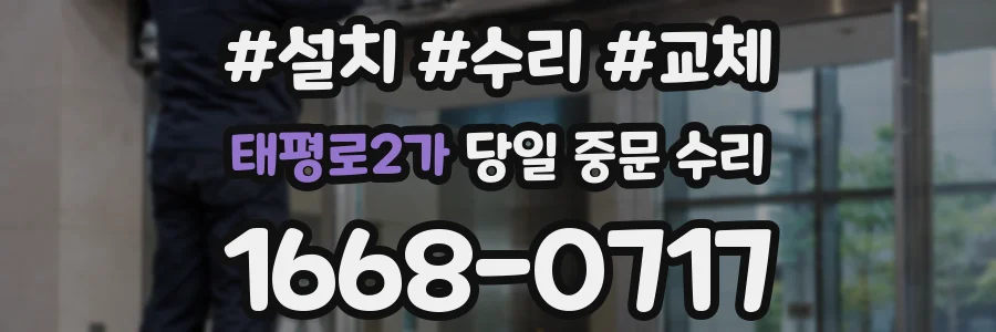 태평로2가 당일 중문 수리