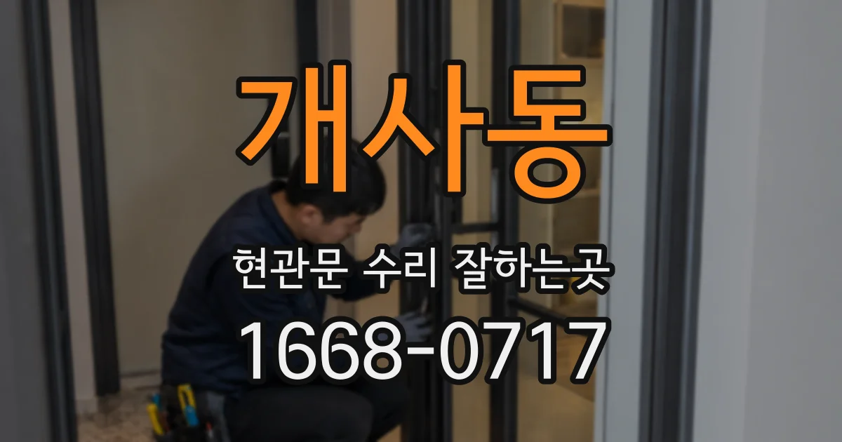 개사동 현관문 수리 잘하는곳