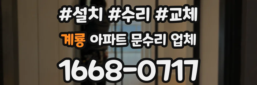 계룡 아파트 문수리 업체