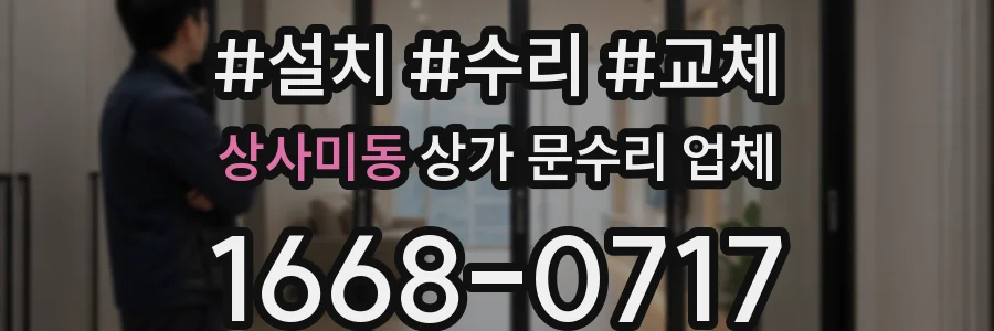 상사미동 상가 문수리 업체