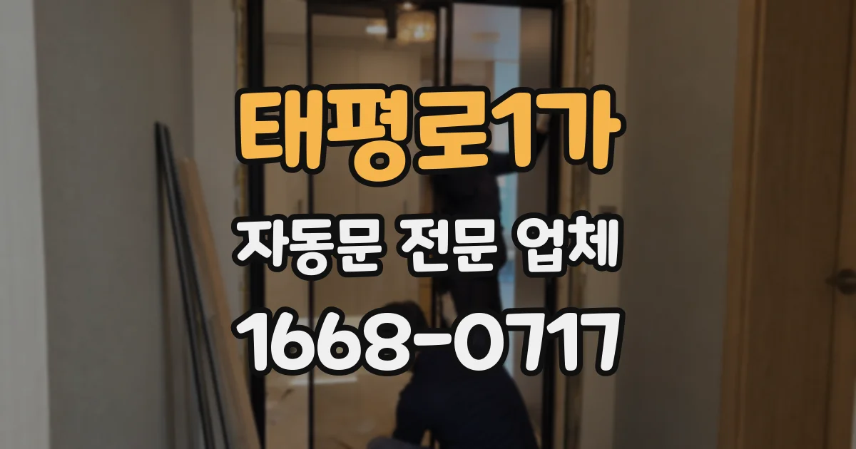 태평로1가 자동문 전문 업체