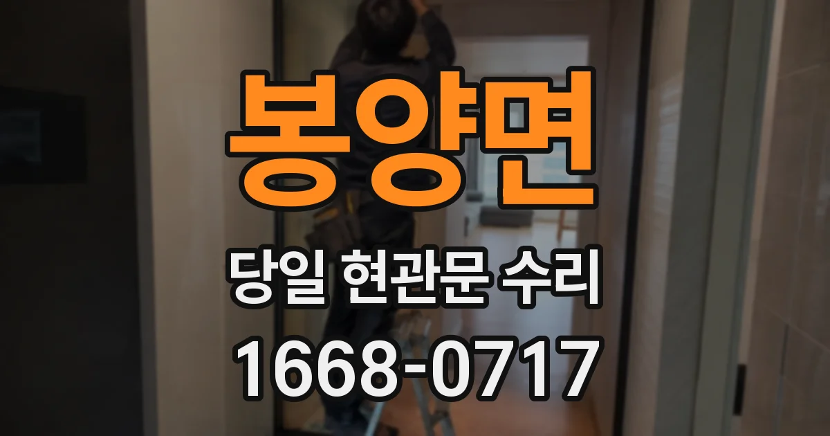봉양면 당일 현관문 수리