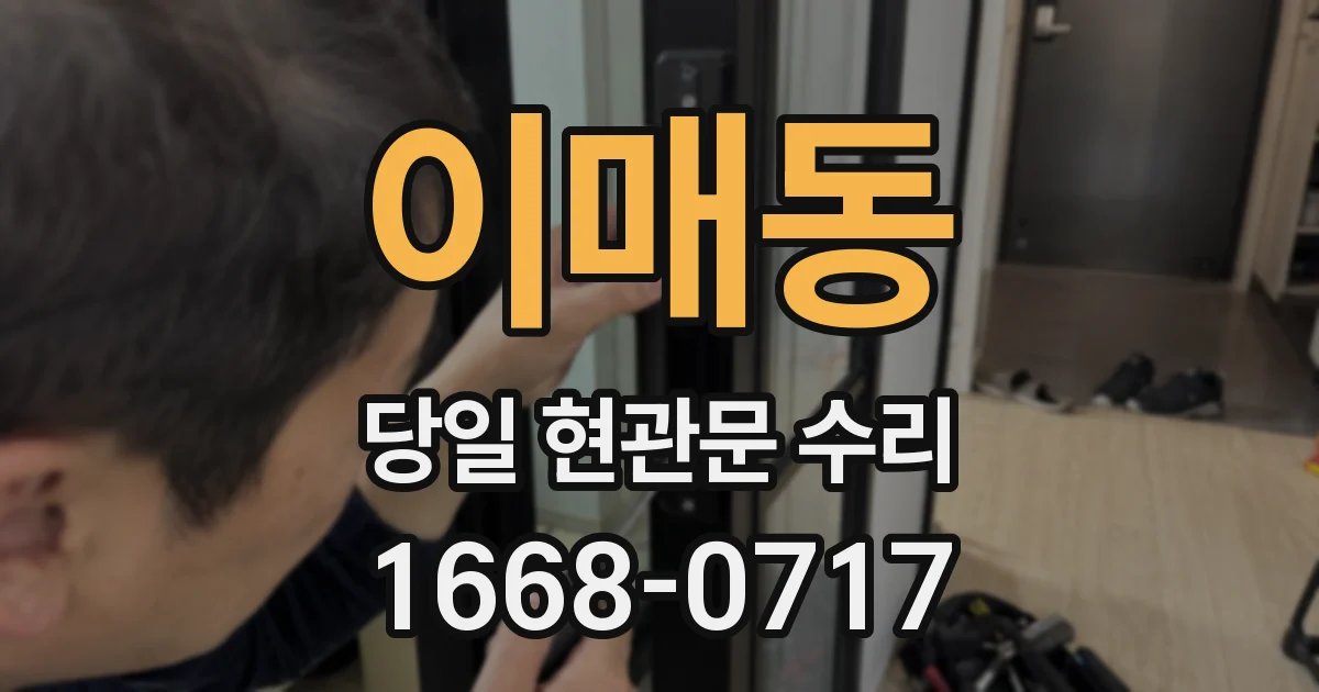이매동 당일 현관문 수리