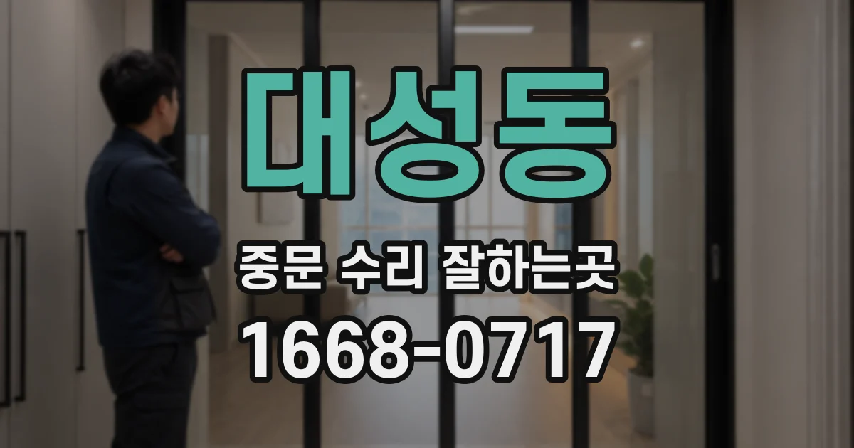 대성동 중문 수리 잘하는곳