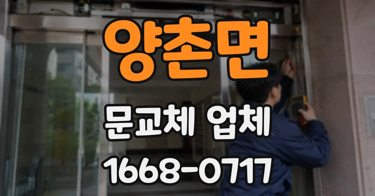 양촌면 문교체 업체