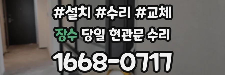 장수 당일 현관문 수리