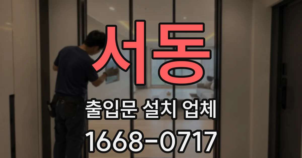 서동 출입문 설치 업체