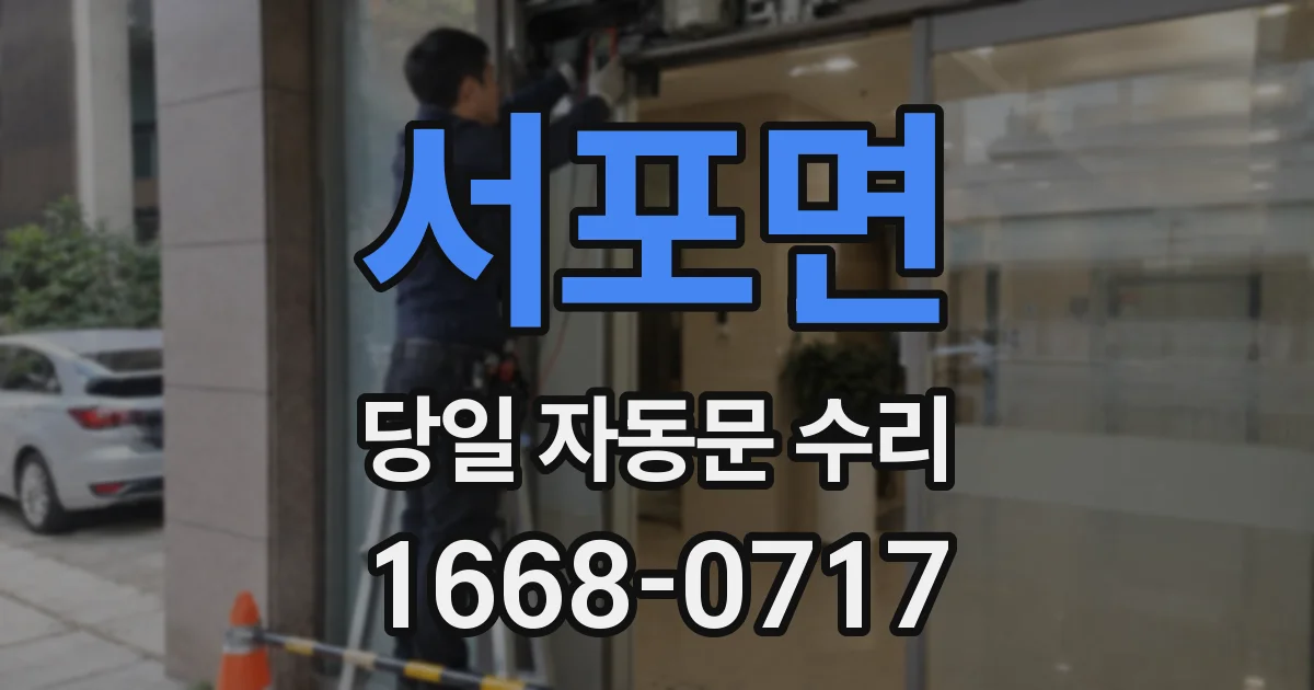 서포면 당일 자동문 수리