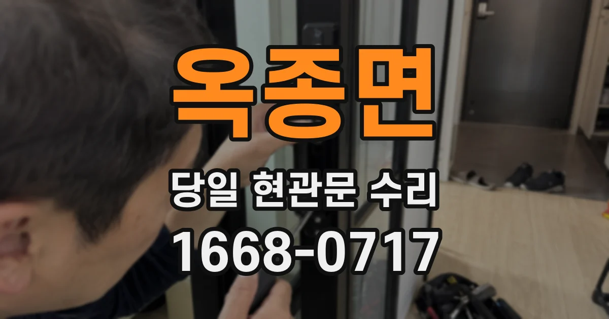 옥종면 당일 현관문 수리
