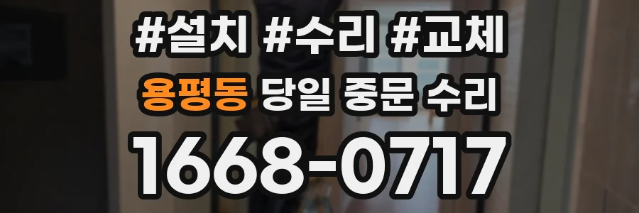 용평동 당일 중문 수리