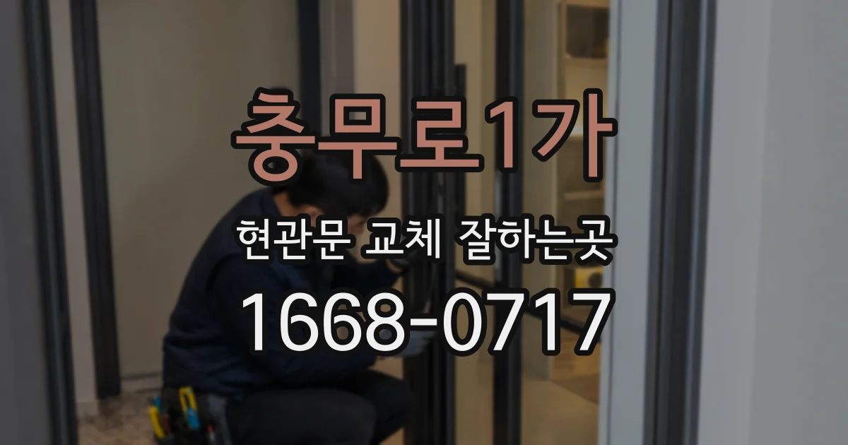 충무로1가 현관문 교체 잘하는곳