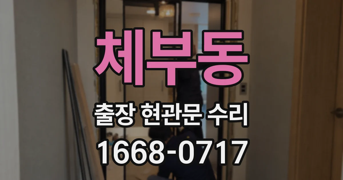 체부동 출장 현관문 수리