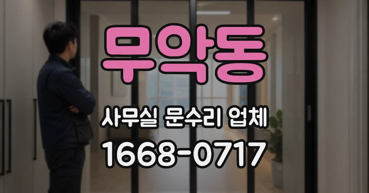 무악동 사무실 문수리 업체