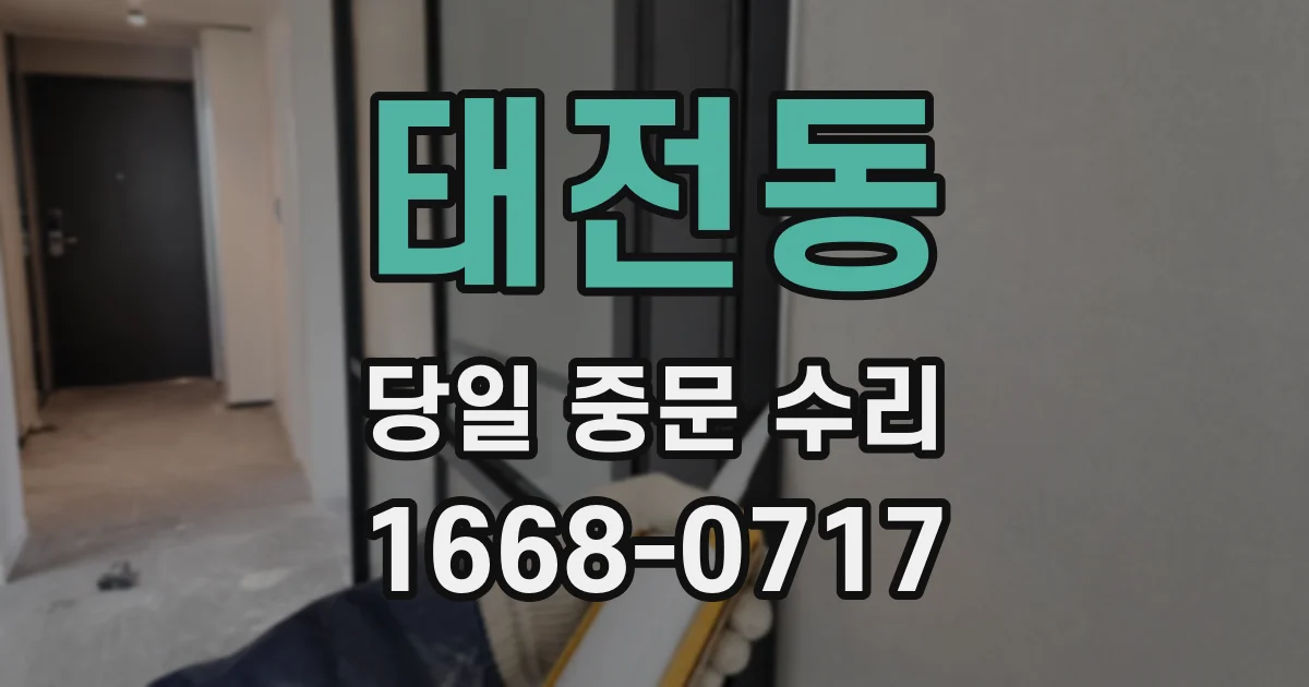 태전동 당일 중문 수리