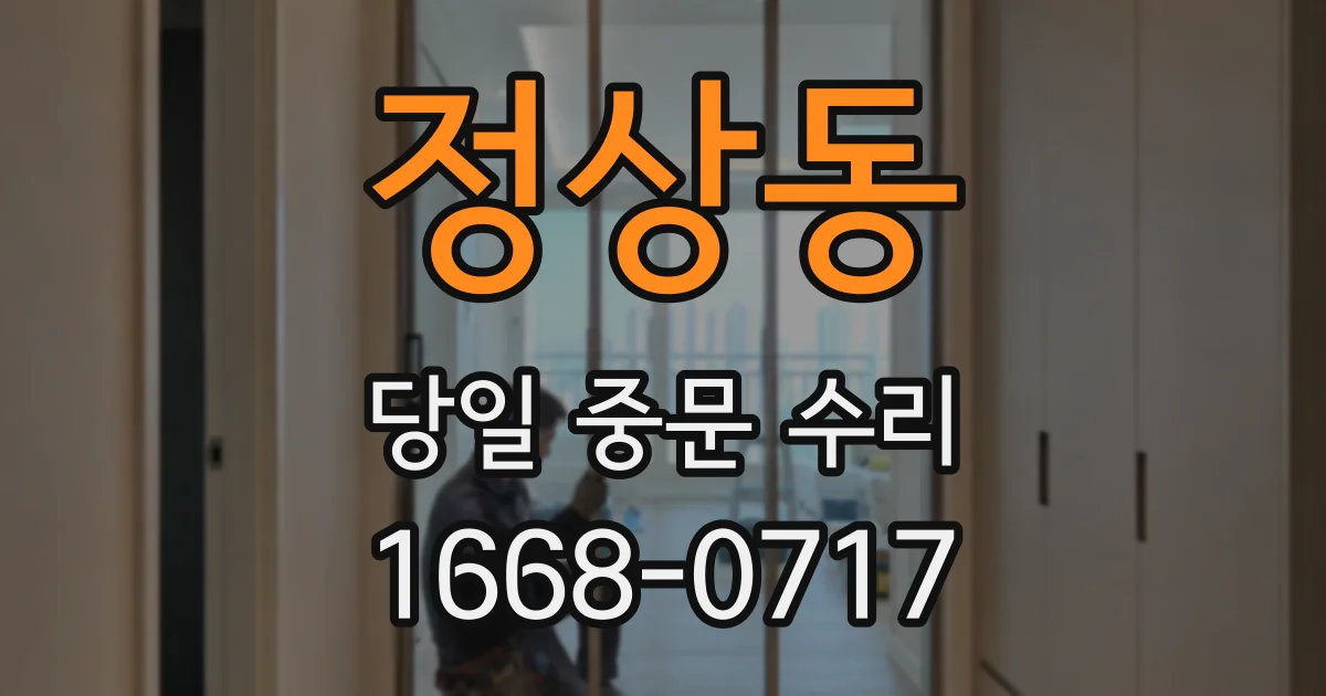 정상동 당일 중문 수리