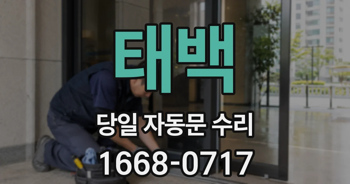태백 당일 자동문 수리
