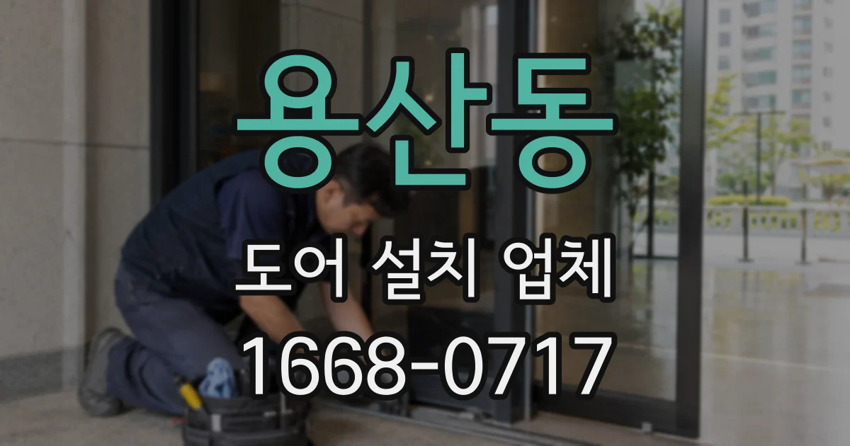 용산동 도어 설치 업체