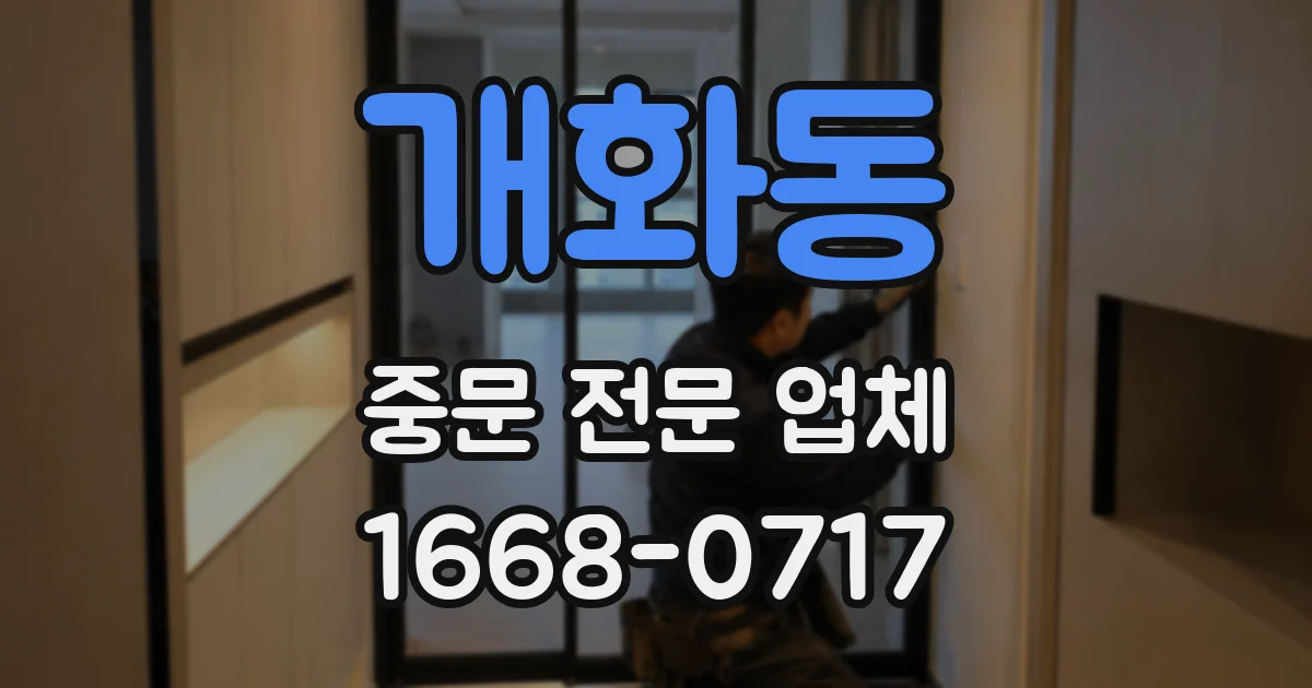 개화동 중문 전문 업체