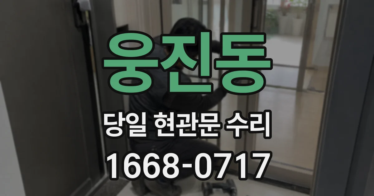 웅진동 당일 현관문 수리