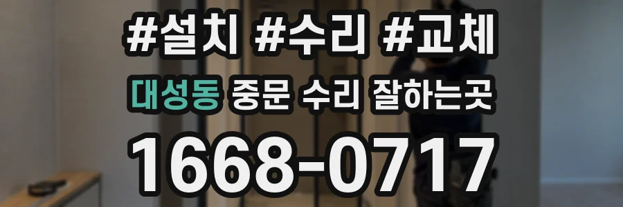 대성동 중문 수리 잘하는곳