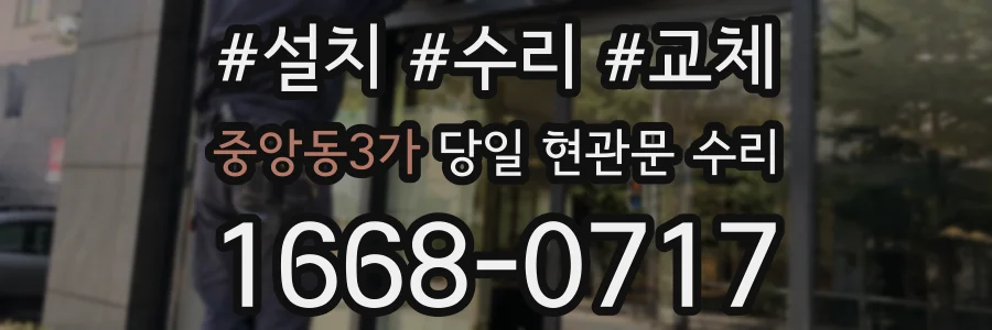 중앙동3가 당일 현관문 수리