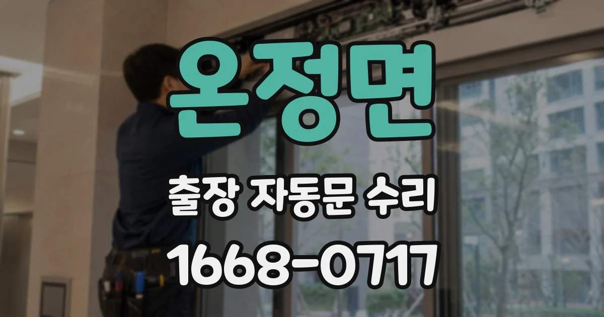 온정면 출장 자동문 수리
