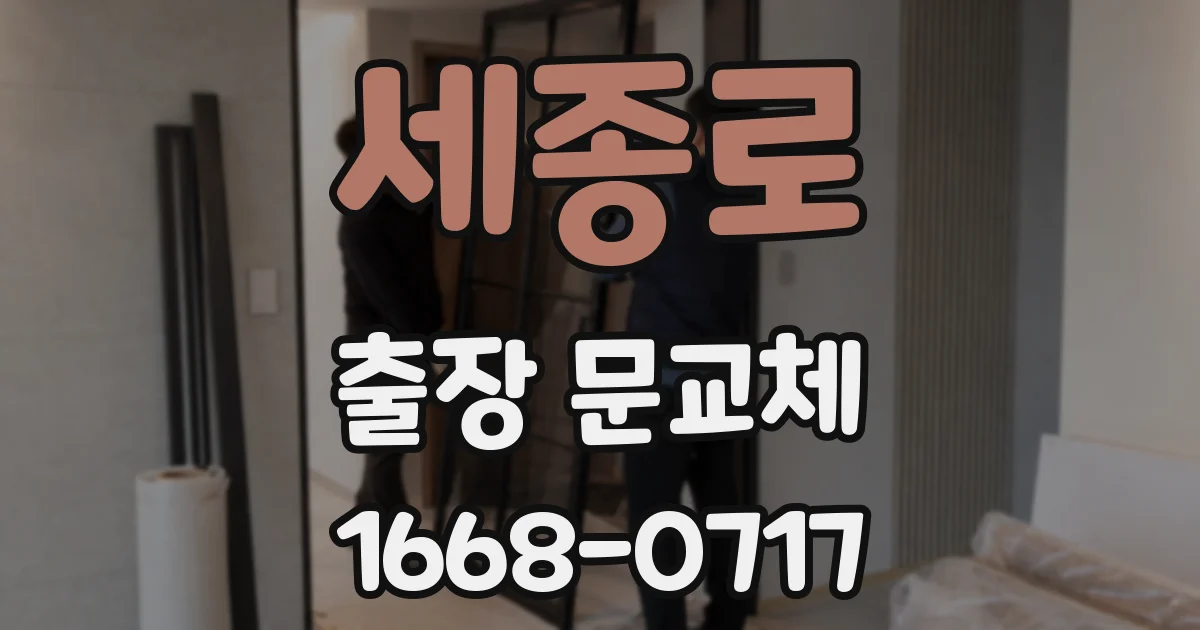 세종로 출장 문교체