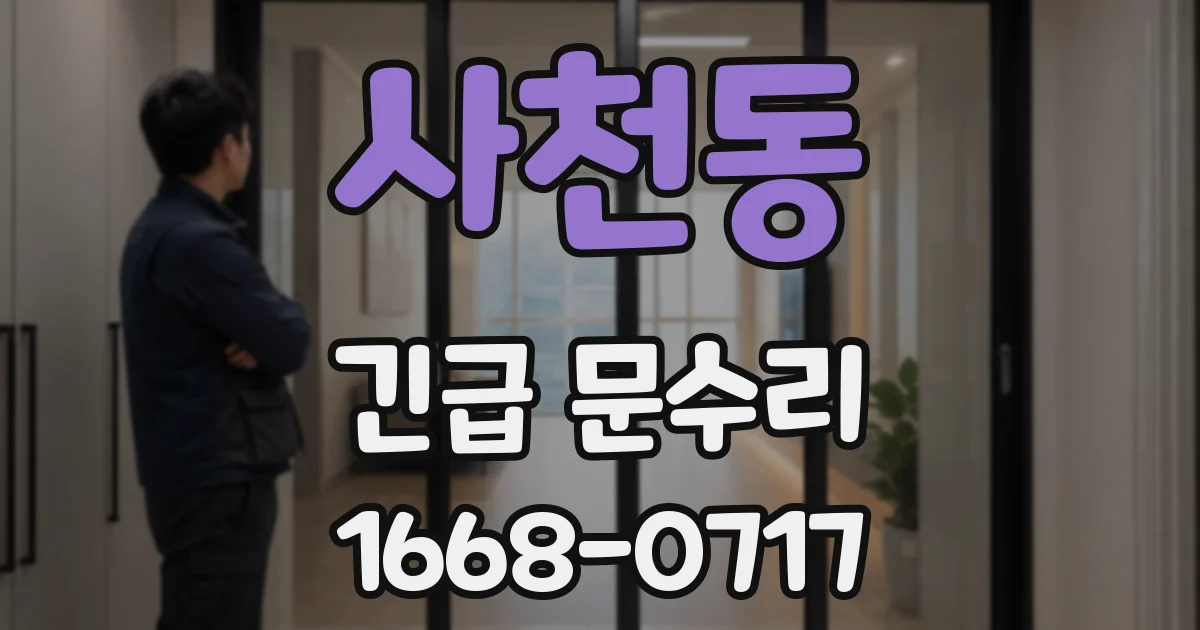 사천동 긴급 문수리