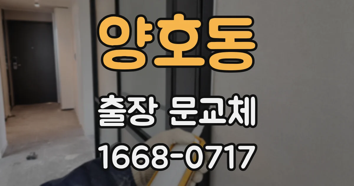 양호동 출장 문교체
