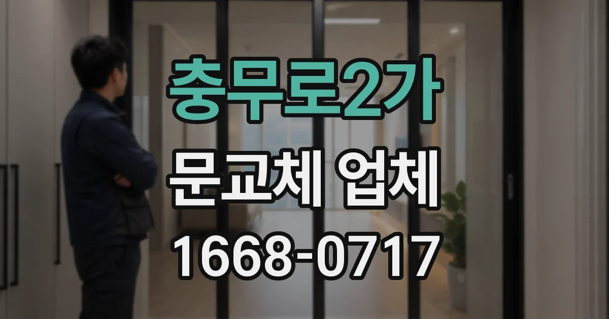 충무로2가 문교체 업체