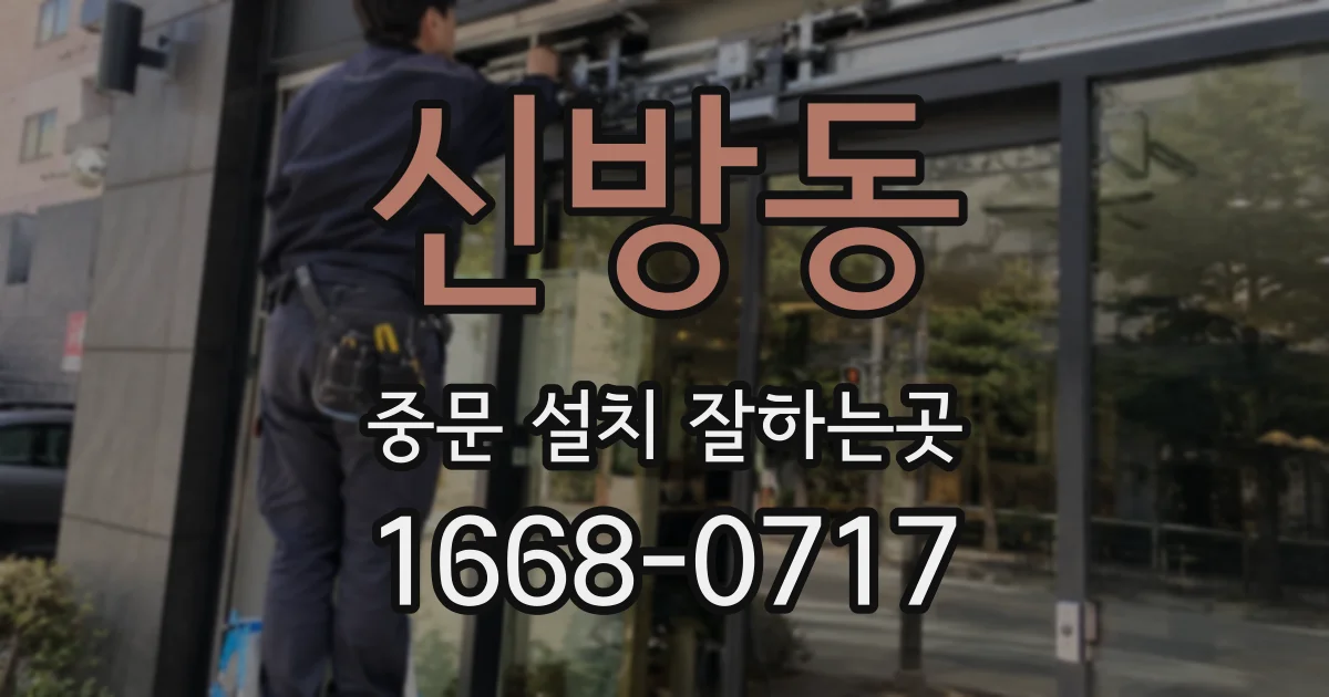 신방동 중문 설치 잘하는곳