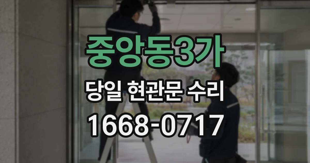 중앙동3가 당일 현관문 수리