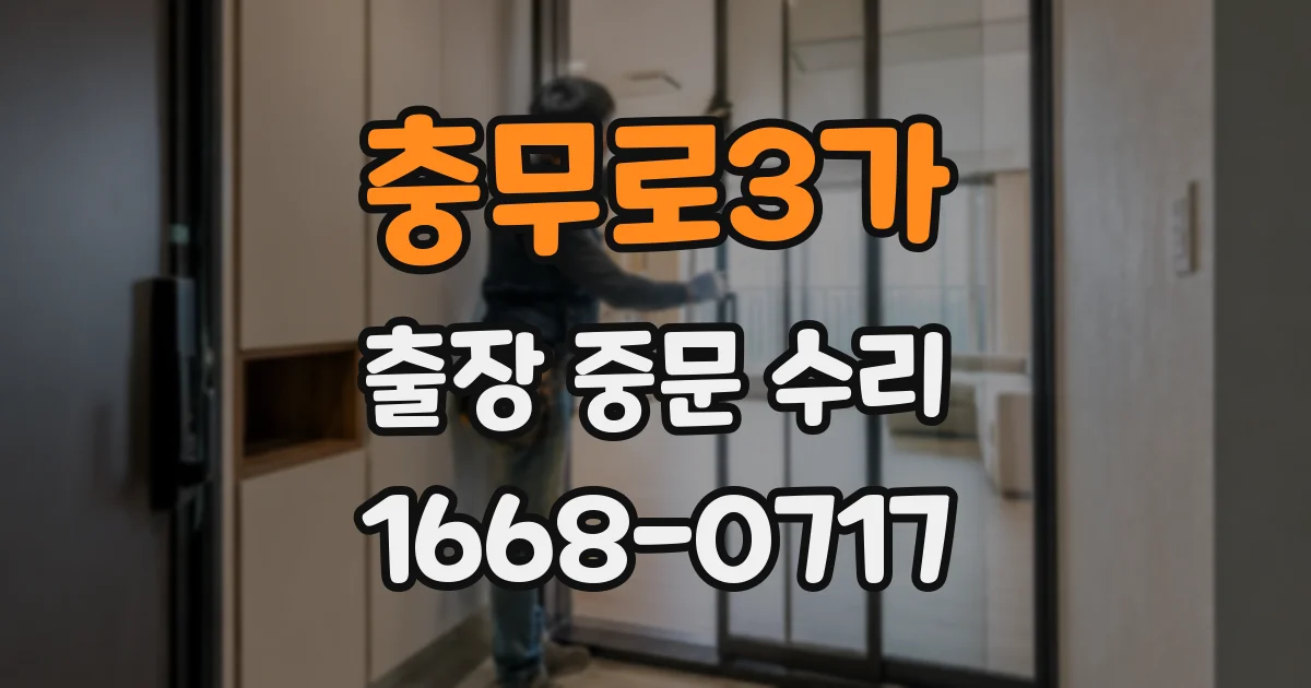 충무로3가 출장 중문 수리