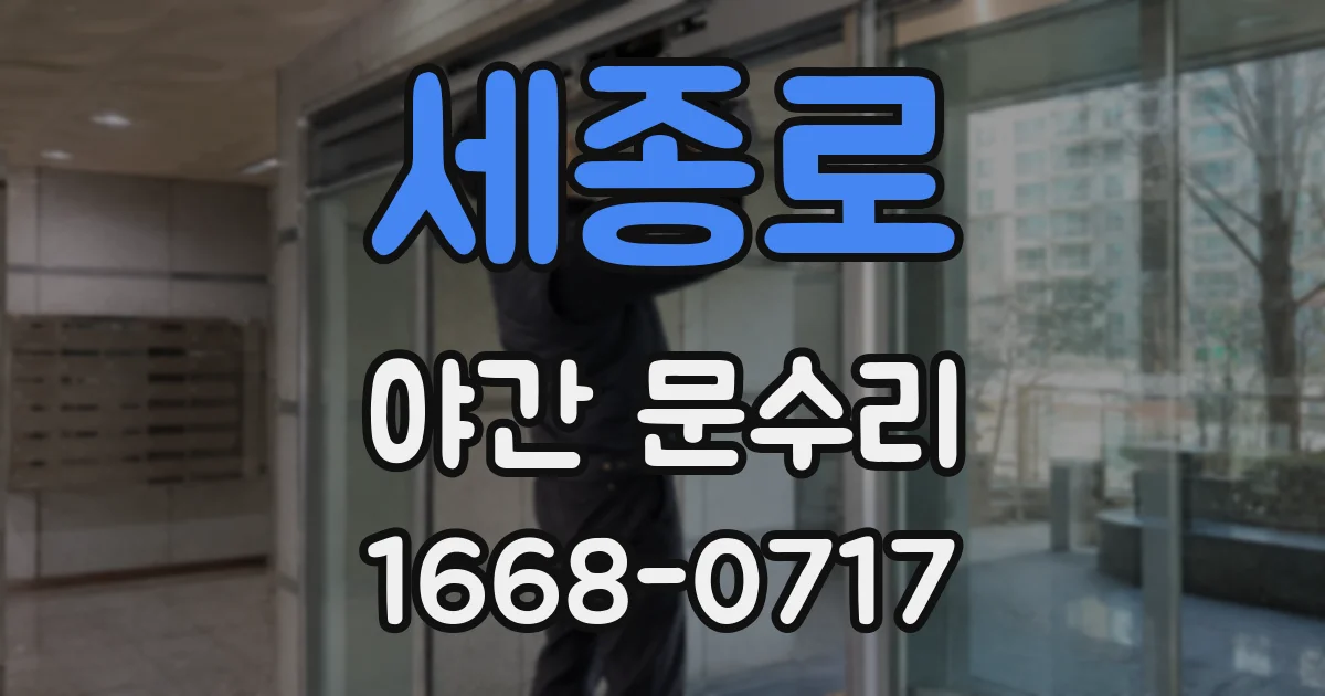 세종로 야간 문수리