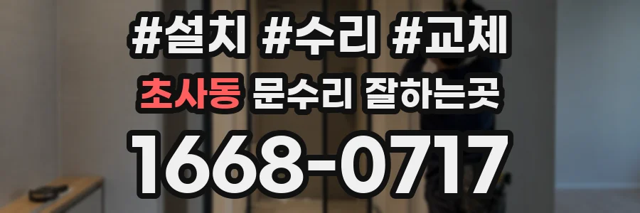 초사동 문수리 잘하는곳