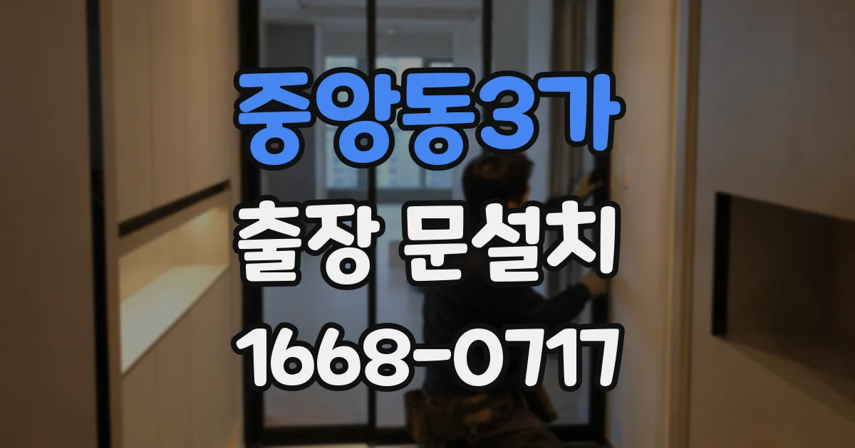 중앙동3가 출장 문설치