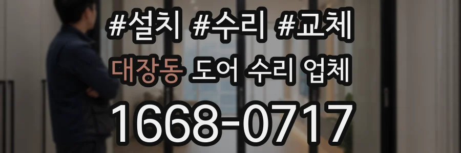 대장동 도어 수리 업체