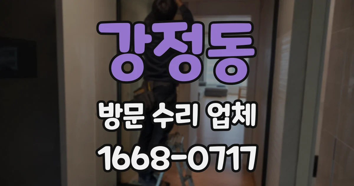 강정동 방문 수리 업체