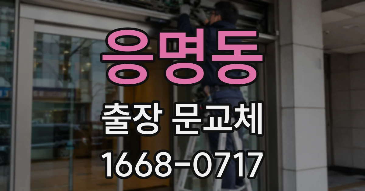 응명동 출장 문교체