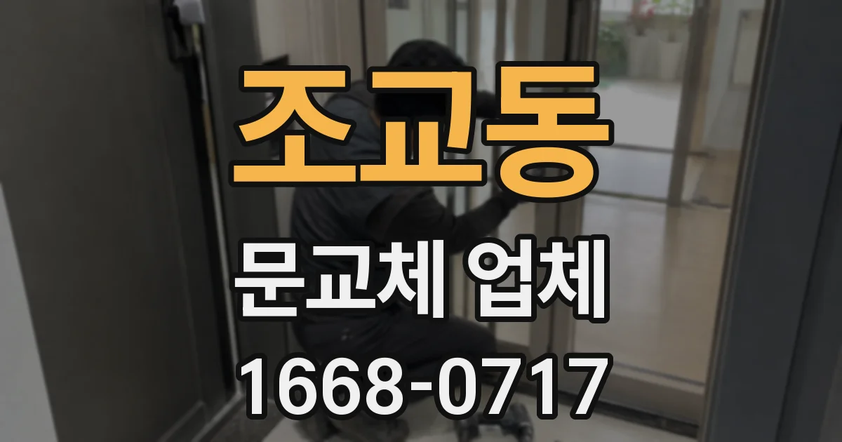 조교동 문교체 업체