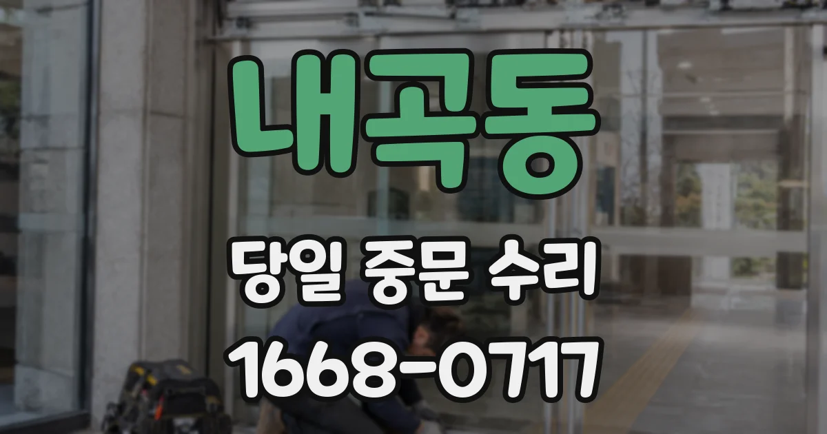 내곡동 당일 중문 수리
