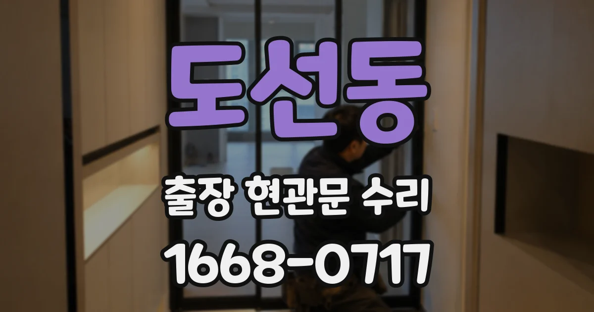 도선동 출장 현관문 수리