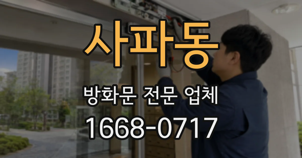사파동 방화문 전문 업체