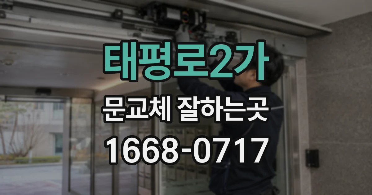태평로2가 문교체 잘하는곳