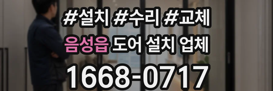 음성읍 도어 설치 업체