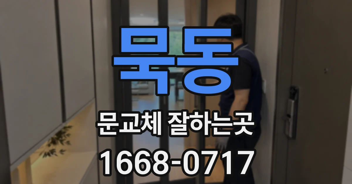 묵동 문교체 잘하는곳