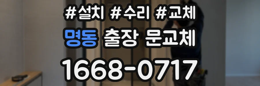 명동 출장 문교체