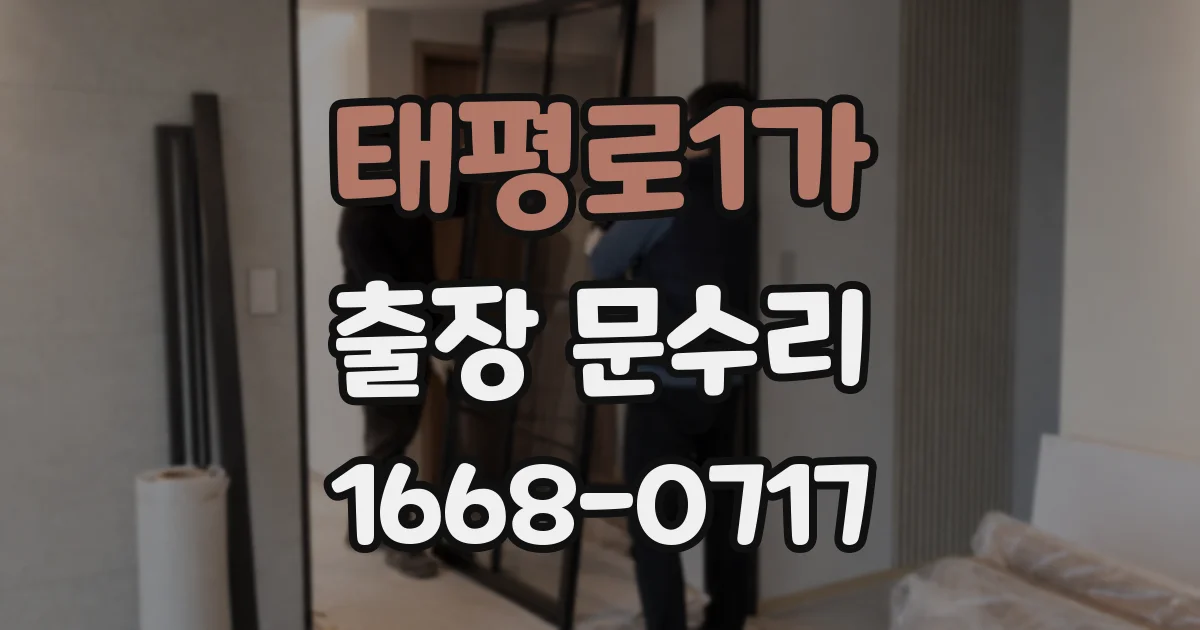 태평로1가 출장 문수리